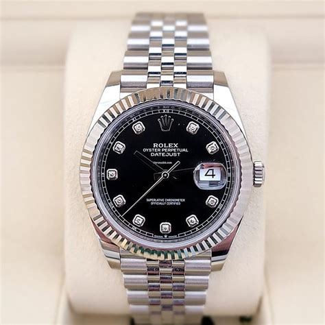 rolex black diamond|Datejust 41 .